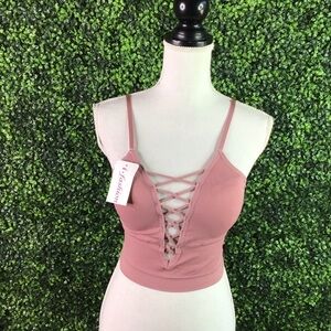 Mauve pink bralette/crop‎ top